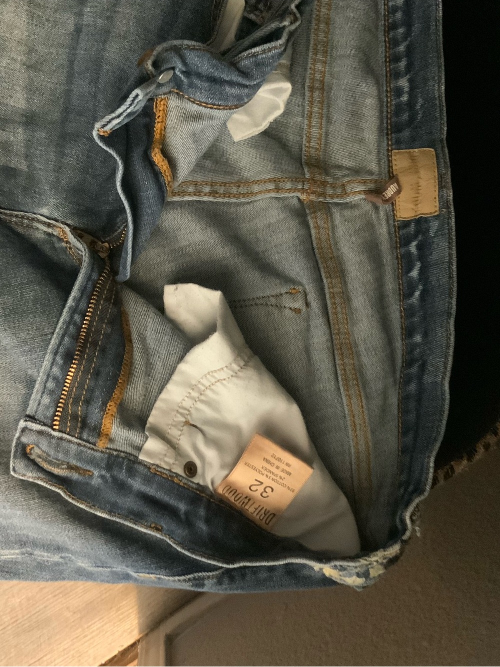 DRIFTWOOD Light Blue Boyfriend Jeans with Floral Embroidery - Picture 2 of 3